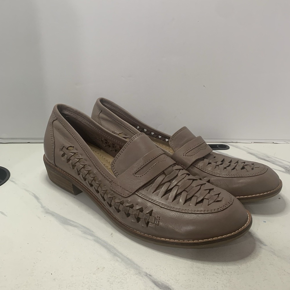 Earth Javas Black Leather Loafers Womens 8.5 M ETJAVAS Slip On Shoes